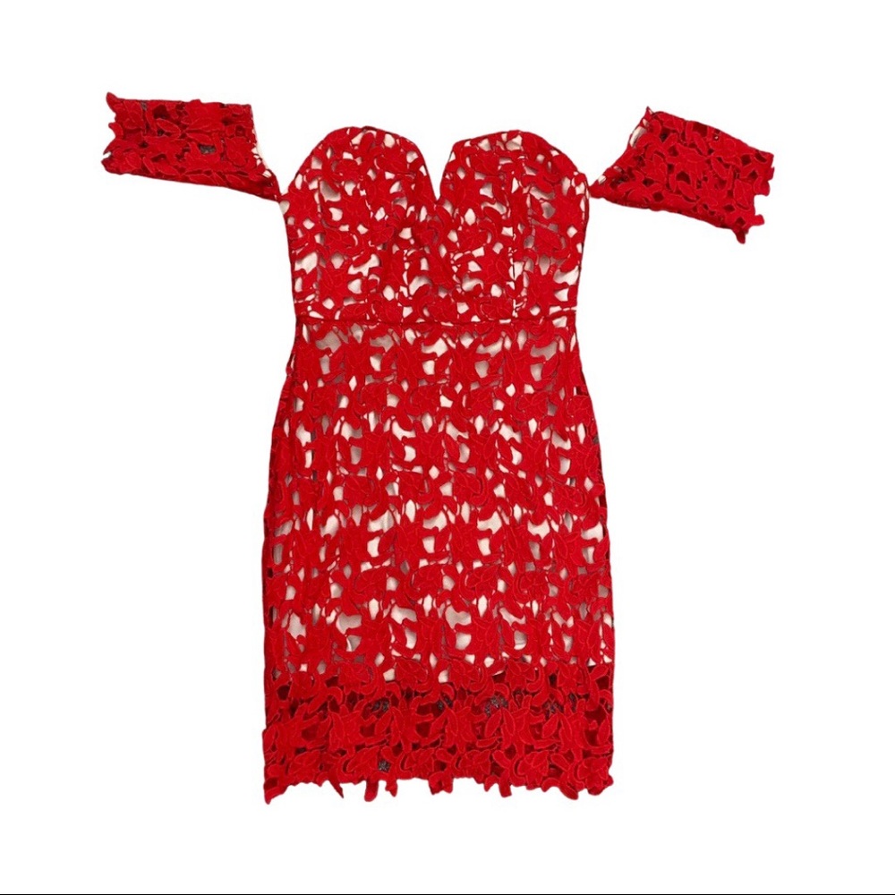 Red evening dress
